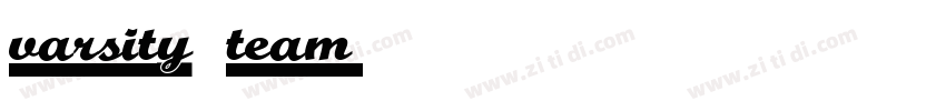 varsity team字体转换